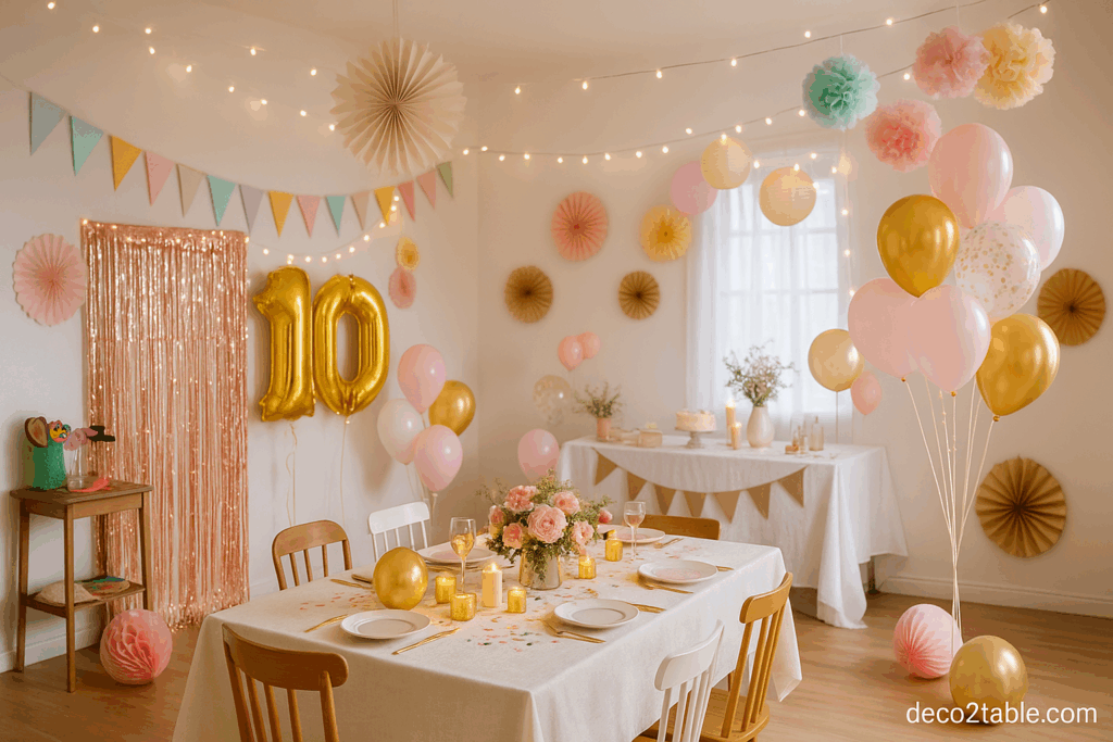 Decoration salle pour anniversaire festive et originale